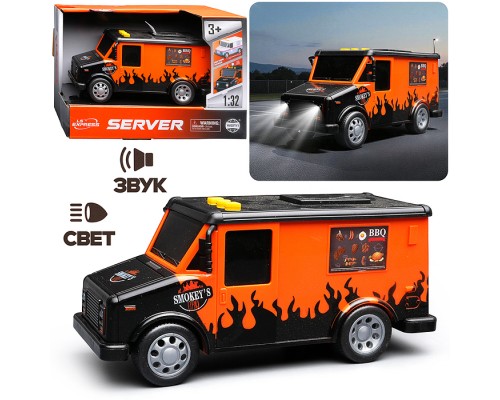 Машина "Сафари трейлер" 1:32 (свет, звук) в коробке