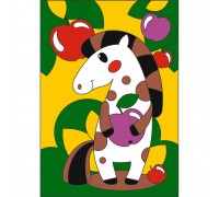 Картина по номерам 20*30 "Белая лошадка" на подрамнике