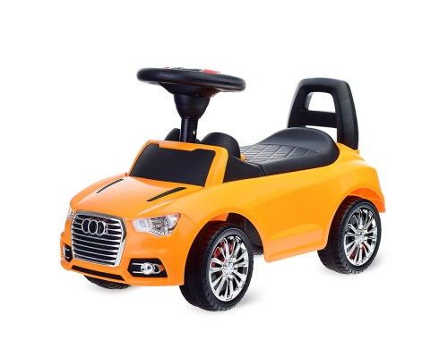 Каталка-автомобиль "SuperCar" №2 со звуковым сигналом (оранжевая)