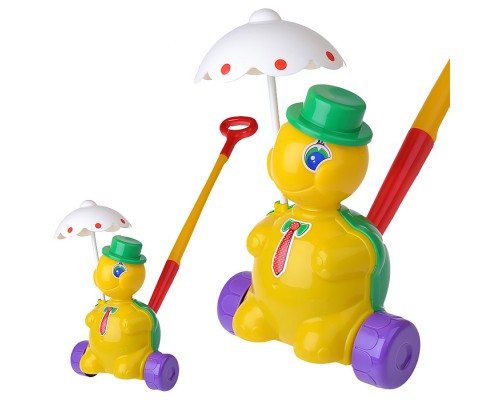 Каталка "Черепашка Тортила с ручкой" 3637