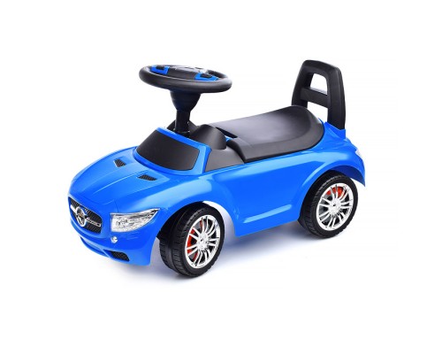 Каталка-автомобиль "SuperCar" №1 со звуковым сигналом (синяя)