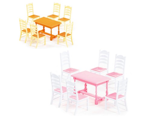 Набор мебели для кукол №6 (7 элементов) (в пакете)