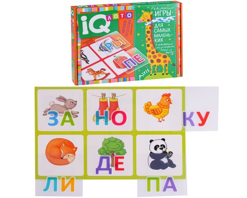 Пластиковое лото для малышей (нов) 5+ Читаем по слогам. Учимся читать! Куликова Е.Н., Сухарева О.В.