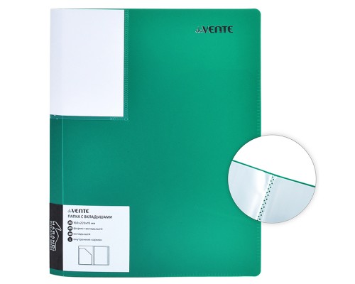 Папка с 020 вкладышами A5 "Marandi" A5 (160x220х15 мм) 500 мкм, фактура "песок" с внутренним карманом А5 160 мкм, вкладыши 30 мкм, индивидуальная упаковка, непрозрачная аквамариновая