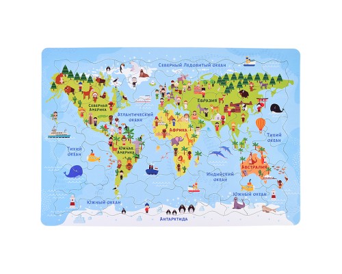 Пазл планшетный "Карта мира"