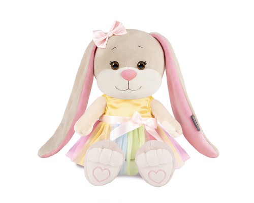 Зайка Лин в радужном платье, 25 см, в коробке