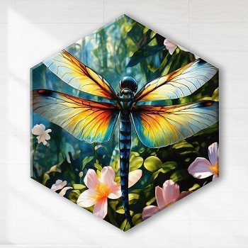 Картина по номерам 37х32 "Стрекоза" Гексагон (28 цветов)