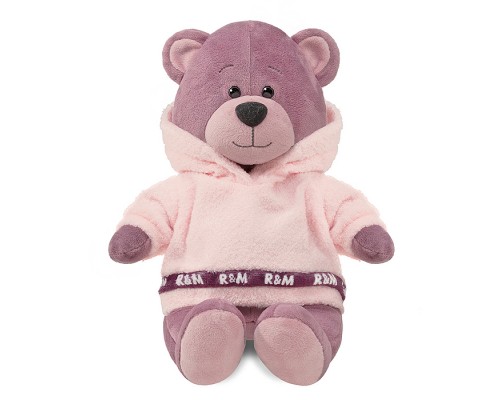 Мишка Ронни в худи цвета лотоса, 21см, в коробке