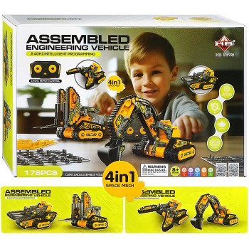 Конструктор "Строительная техника" 4в1, р/у, в коробке