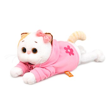 Кошечка Ли-Ли в худи с цветочком (лежачая)