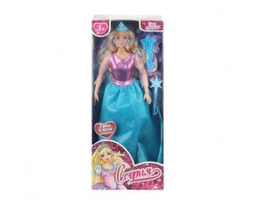 Кукла 29см София, руки и ноги сгиб., Принцесса, акс, кор