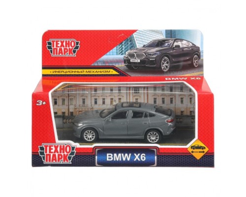 Машина металл BMW X6 10,5 см, (мокрый асфальт) инерц,