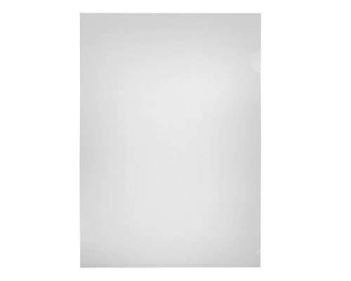 Папка-уголок A4, 120 мкм, гладкая фактура, прозрачная