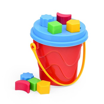 Ведро сортер в сетке, красный