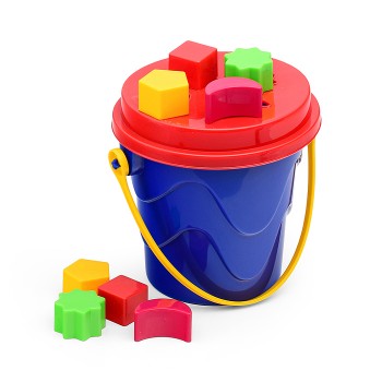 Ведро сортер в сетке, синий