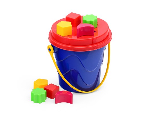 Ведро сортер в сетке, синий