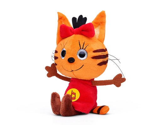 Мягкая игрушка "Карамелька" 13см, "Три Кота" с ty глазами, озвуч.