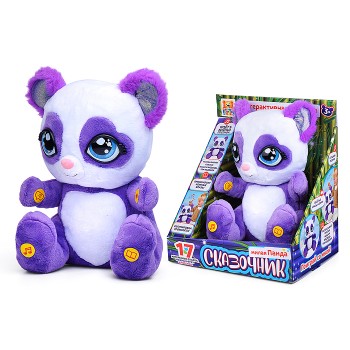 Мягкая игрушка "Панда" 25см, интерактивная игрушка "Сказочница"