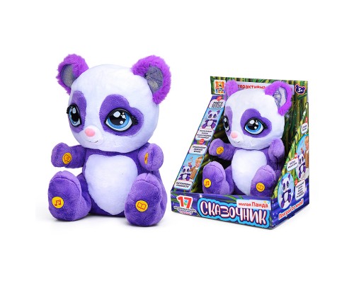 Мягкая игрушка "Панда" 25см, интерактивная игрушка "Сказочница"