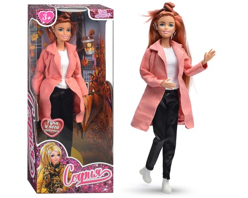 Кукла София 29 см. (руки и ноги сгиб., акс.,) в коробке