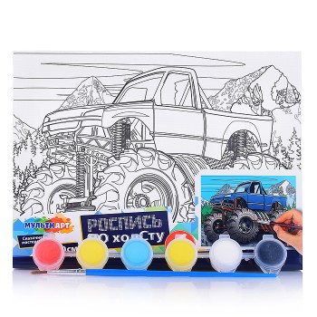 Холст для росписи 15*20 см "Джип"