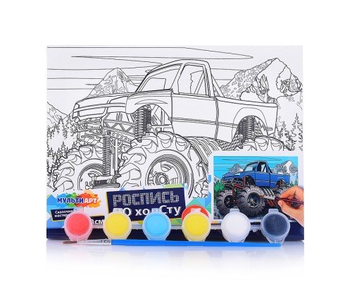 Холст для росписи 15*20 см "Джип"