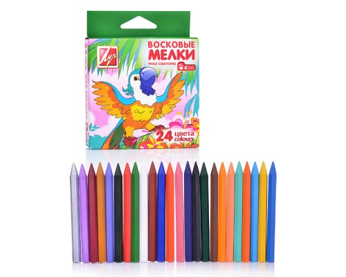Мелки восковые 24цв. (шестигранные