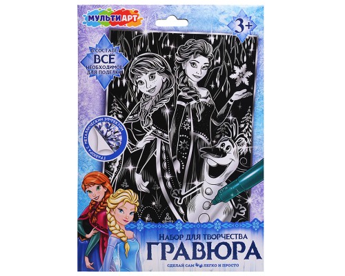 Гравюра серебро 18*24 см "Снежная принцесса"