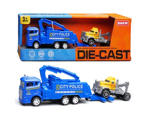 Машина "Эвакуатор полицейский" металл, в коробке