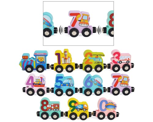 Обучающая игрушка "Занимательный паровозик с цифрами-2" в пакете