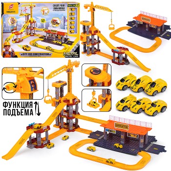 Парковка "Приключения на стройке" (125 предметов) в коробке