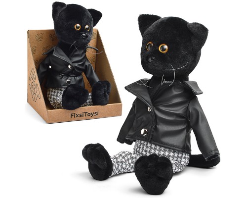 Кот Флеш в кожанке и штанах В27