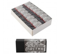 Ластик Л3, 45х19х10 мм, черный, картонный держатель