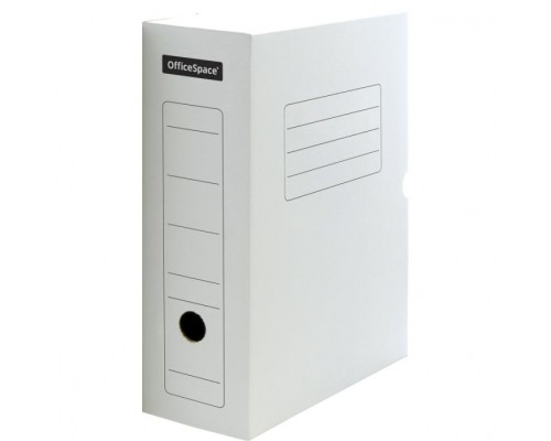 Короб архивный с клапаном, микрогофрокартон, 100мм, белый, до 900л.