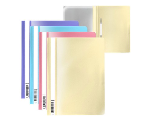 Папка-скоросшиватель пластиковая Fizzy Pastel, A4, ассорти