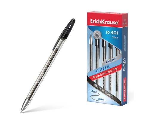 Ручка гелевая R-301 Classic Gel Stick 0.5, цвет чернил черный