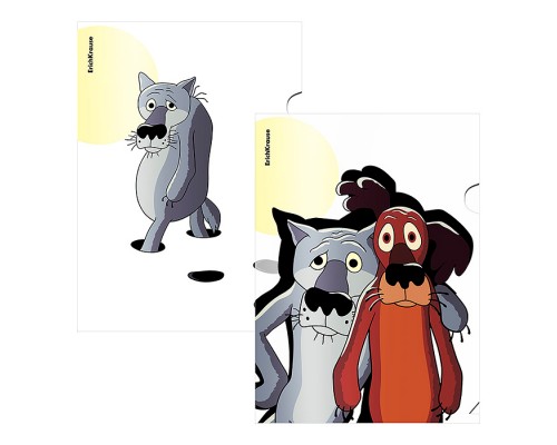 Папка-уголок пластиковая Жил-был Пёс, А4, ассорти