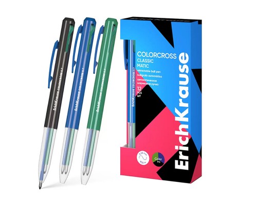 Ручка шариковая автоматическая 3в1 "Colorcross Matic Classic" 0.7, цвет чернил ассорти (в коробке по 12 шт.)