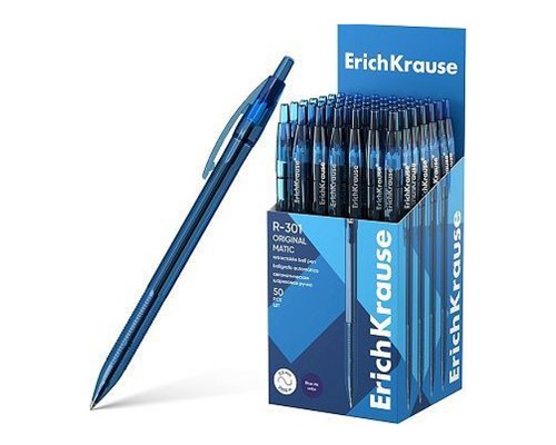 Ручка шариковая автоматическая R-301 Matic Original 1.0, цвет чернил синий (в коробке по 50 шт.)