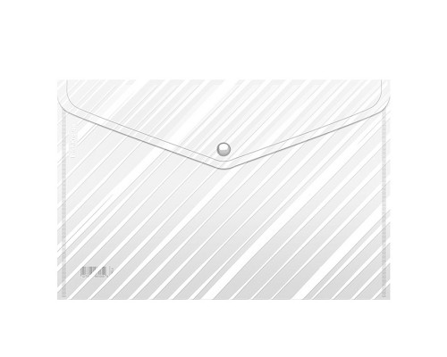 Папка-конверт на кнопке пластиковая Clear Lines, A4 (в пакете по 12 шт.)