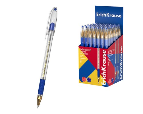 Ручка шариковая L-30 Gold Stick&Grip Classic, 0.5, Super Glide Technology, цвет чернил синий (в коробке по 50 шт.)