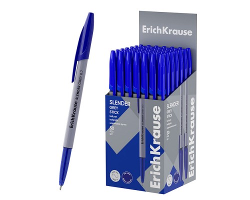 Ручка шариковая Slender® Stick Grey 0.7, Super Glide Technology, цвет чернил синий