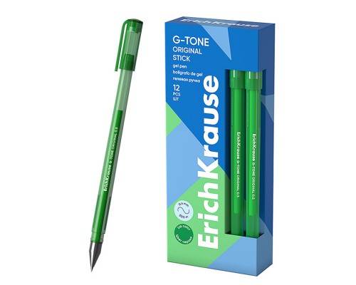 Ручка гелевая G-Tone Stick Original 0.5, цвет чернил зеленый