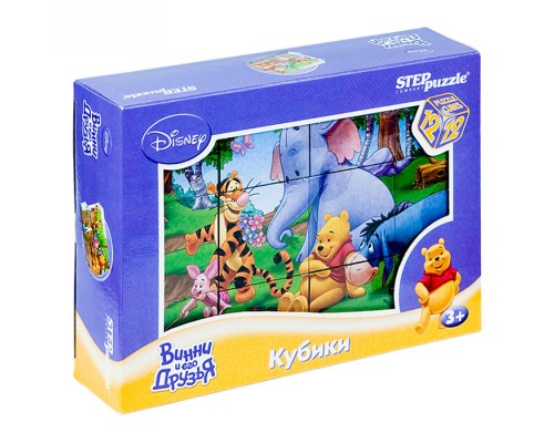 Кубики 12шт "Дисней "Винни Пух"