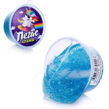 Слайм Пегас, 50 гр. голография, бирюза