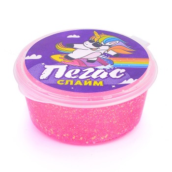 Слайм Пегас, 50 гр. неоновый коралловый