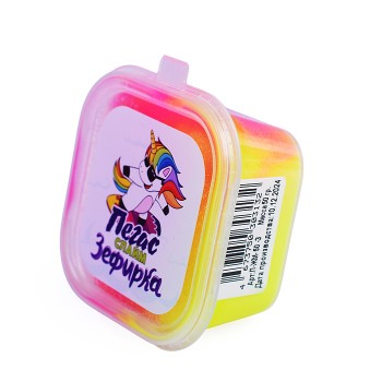 Слайм Зефирка, 50 гр., два цвета: желтый и маджента