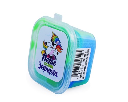 Слайм Зефирка, 50 гр., два цвета: синий и зеленый