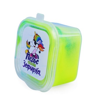 Слайм Зефирка, 50 гр., два цвета: синий и желтый