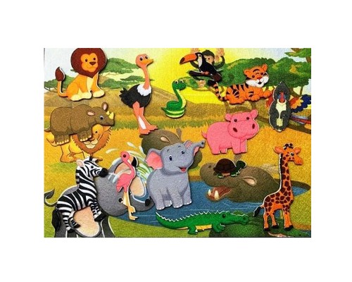 Животные жарких стран, фетр